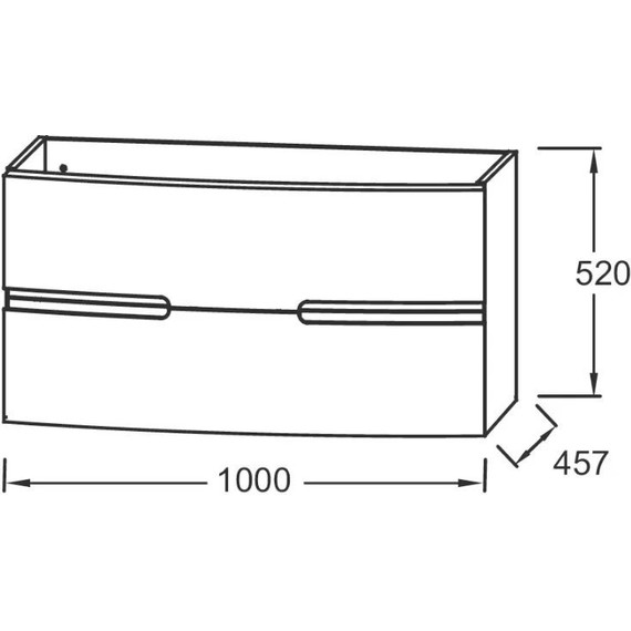 Тумба подвесная с раковиной Jacob Delafon Nona 100 см EB1889RU-G1C (раковина из искусственного мрамора) - фото 7