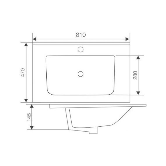 Тумба подвесная с раковиной Mirsant Ultra 80 см (раковина More 80), серый матовый - фото 6