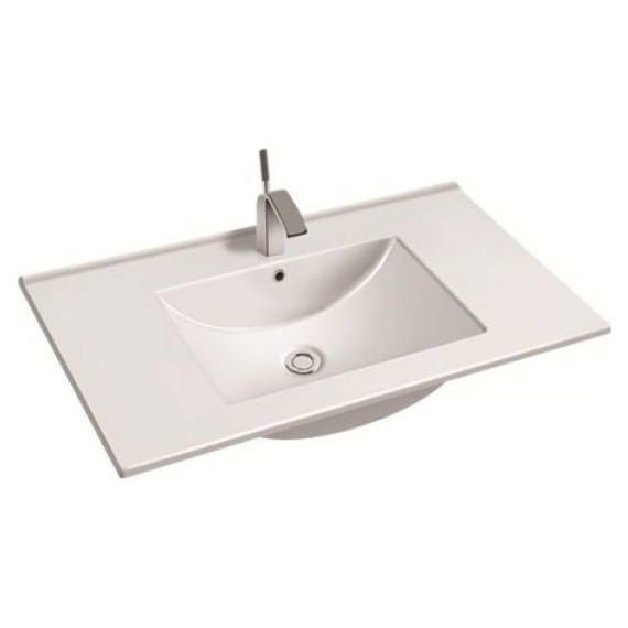 Тумба подвесная с раковиной Mirsant Ultra 80 см (раковина Next 80), серый матовый - фото 2