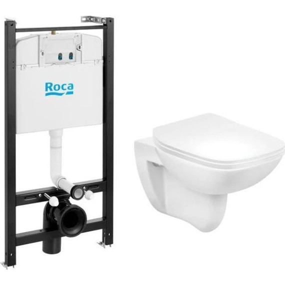 Инсталляция с подвесным унитазом Roca Debba Rimless Pack 893104970 (без кнопки смыва) - фото 