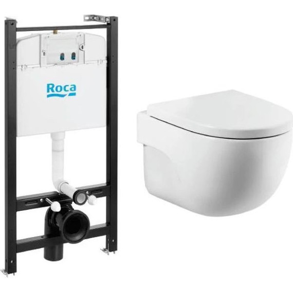 Инсталляция с подвесным унитазом Roca Meridian Rimless Pack 893104990 (без кнопки смыва) - фото 