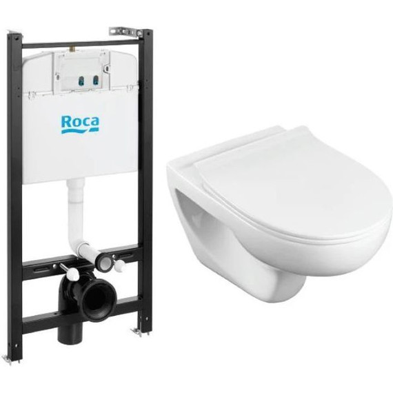 Инсталляция с подвесным унитазом Roca Victoria Rimless Pack 893105010 (без кнопки смыва) - фото 