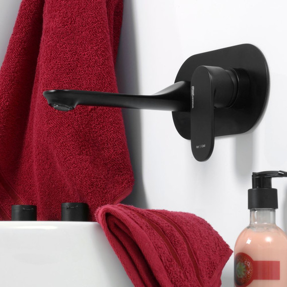 Смеситель для раковины настенный WasserKraft Elbe 7430, чёрный - фото 5