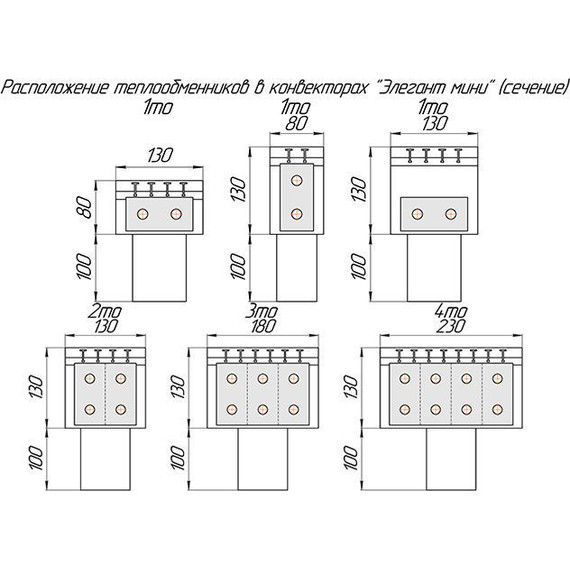 Напольный конвектор KZTO Элегант мини 4то 1400х130 мм - фото 14