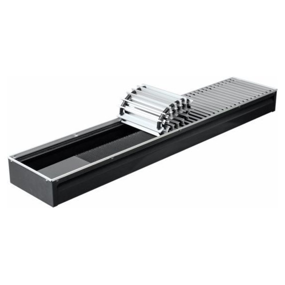 Внутрипольный конвектор KZTO Бриз нерж 2000х200х80 мм - фото 2