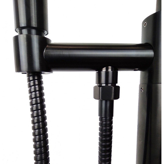 Смеситель для ванны Paini Cox 78PZ136LM, черный матовый - фото 7