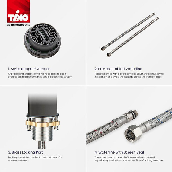 Смеситель для раковины Timo Briana 7161/03F, черный матовый - фото 5