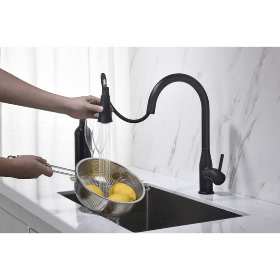 Смеситель для кухни Timo Saona 2336/03FL, черный матовый - фото 5