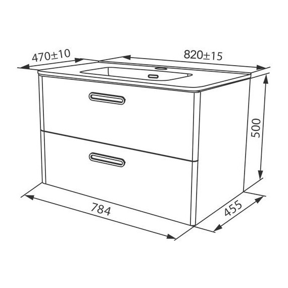 Тумба подвесная с раковиной Iddis Brick 80 см BRI80W0i95K, белый глянец - фото 11