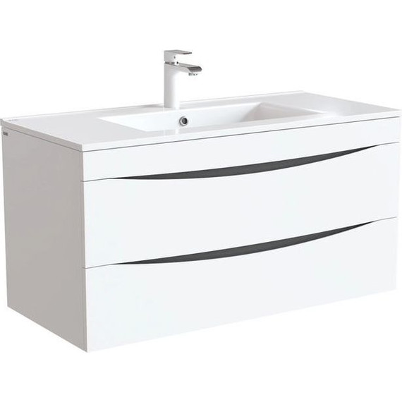 Тумба подвесная с раковиной Iddis Cloud 100 см CLO10W1i95K, белый - фото 