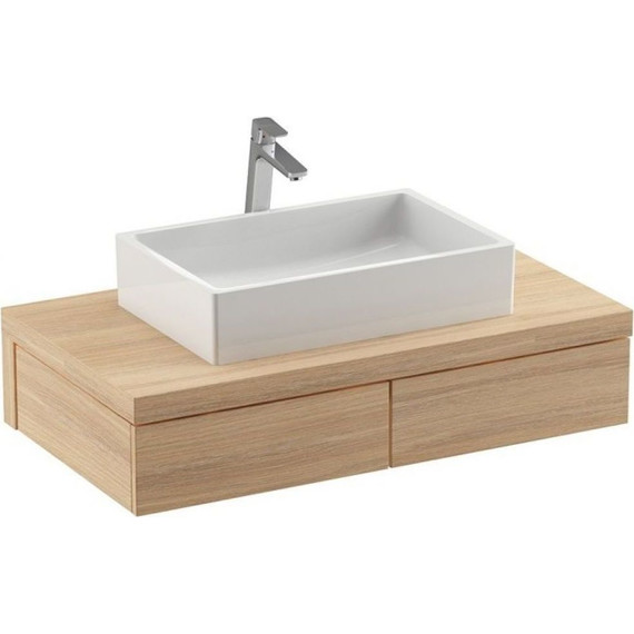 Тумба подвесная со столешницей Ravak Formy 120 см X000001034, дуб - фото 