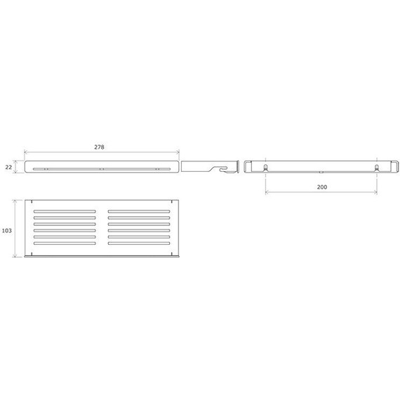 Полка Ravak Slim S 28 см X07P577, сатин - фото 3