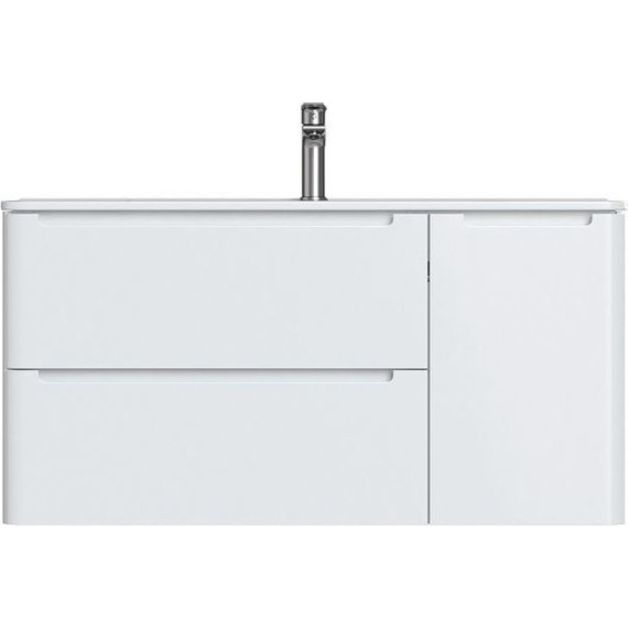 Тумба подвесная с раковиной Iddis Edifice 100 см EDI10W1i95K, белый глянец - фото 10