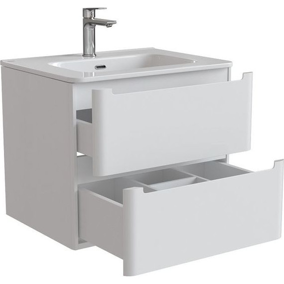 Тумба подвесная с раковиной Iddis Edifice 60 см EDI60W0i95K, белый глянец - фото 8