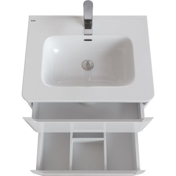 Тумба подвесная с раковиной Iddis Edifice 60 см EDI60W0i95K, белый глянец - фото 7