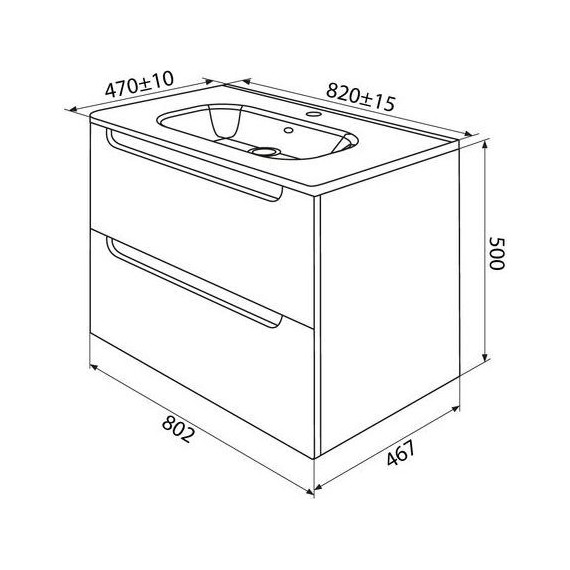 Тумба подвесная с раковиной Iddis Edifice 80 см EDI80W0i95K, белый глянец - фото 10