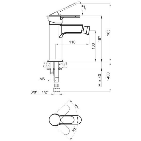 Смеситель для биде Azario Tevis AZ-15496601 - фото 2