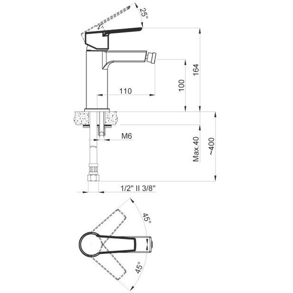 Смеситель для биде Azario Enzo AZ-15716601 - фото 2