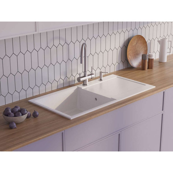 Кухонная мойка Omoikiri Sakaime 100 WH 4993887, белый, Цвет производителя: белый - фото 2