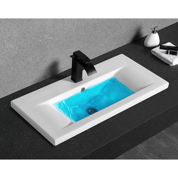 Раковина врезная на столешницу CeramaLux N 90 см 9393-90 - фото 2