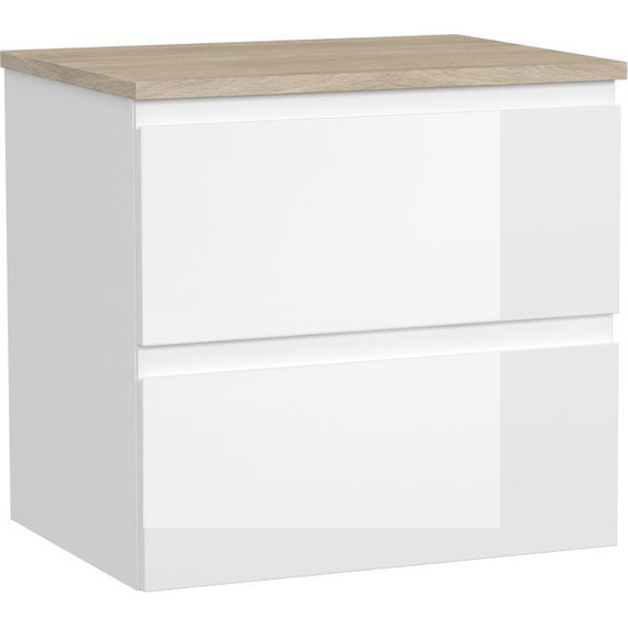 Тумба подвесная со столешницей Cersanit Moduo 60 см SB-SZ-MOD60-BL/Wh+BL-MOD60 - фото 