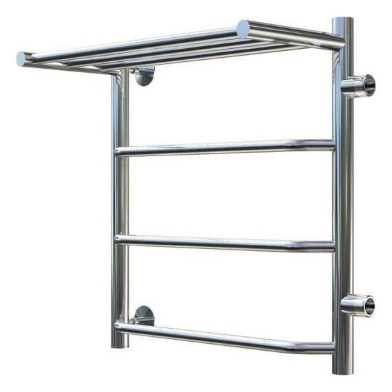 Полотенцесушитель водяной Тругор Браво ПМ1 с полкой и боковым подводом П4 500х600 мм R 00-00017292 - фото 