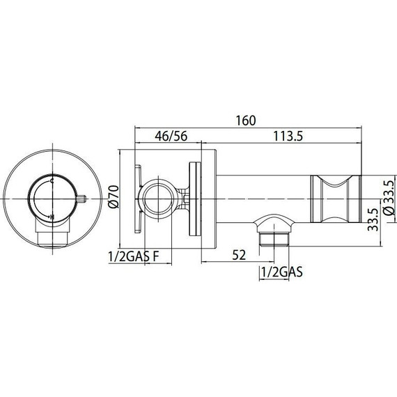 Набор для гигиенического душа Bossini Talita E37006B.030 (с прогрессивным картриджем​) - фото 3