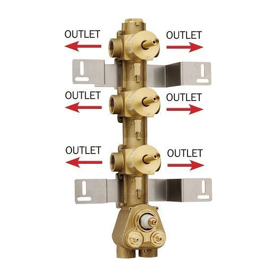 Скрытая часть на 6 выходов Bossini HighFlow Z030273000 - фото 