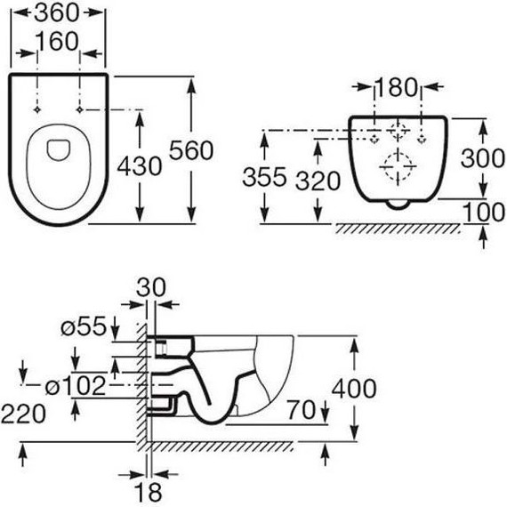 Инсталляция Grohe Rapid SL с подвесным унитазом Roca Meridian 56 - фото 12