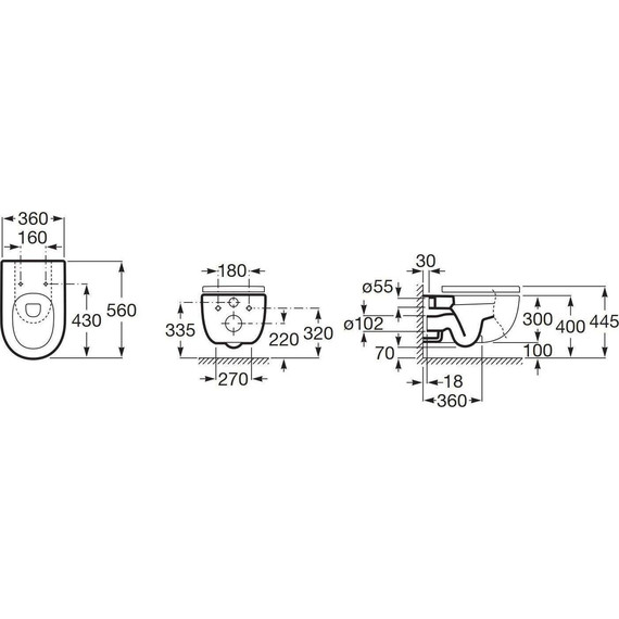 Инсталляция Grohe Rapid SL с подвесным безободковым унитазом Roca Meridian - фото 10