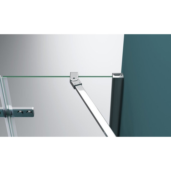 Душевая дверь BelBagno 120 см KRAFT-B-12-60/60-C-Cr-R, хром/прозрачное - фото 4