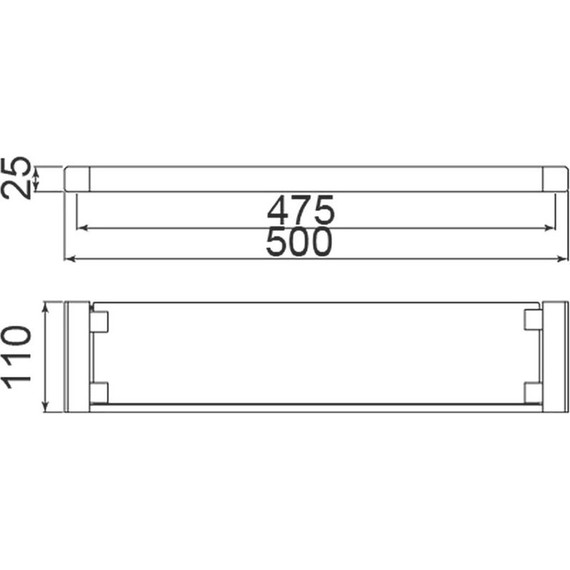 Стеклянная полка Timo Selene 10072/00 - фото 2