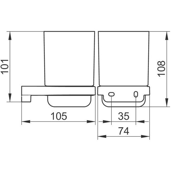 Стакан для зубных щеток Keuco Moll 12750019000 - фото 3