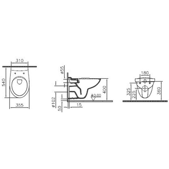 Инсталляция с подвесным безободковым унитазом Vitra S10 9842B003-7206 - фото 9