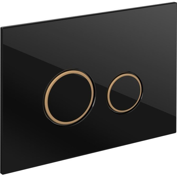 Кнопка смыва Cersanit Twins A63534, черный матовый - фото 2