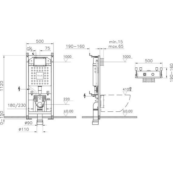 Инсталляция для унитаза Vitra V12 762-5800-01 - фото 5