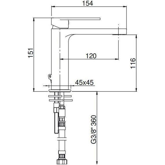 Смеситель для раковины AQG Alpha 01ALP100BL, белый матовый - фото 2