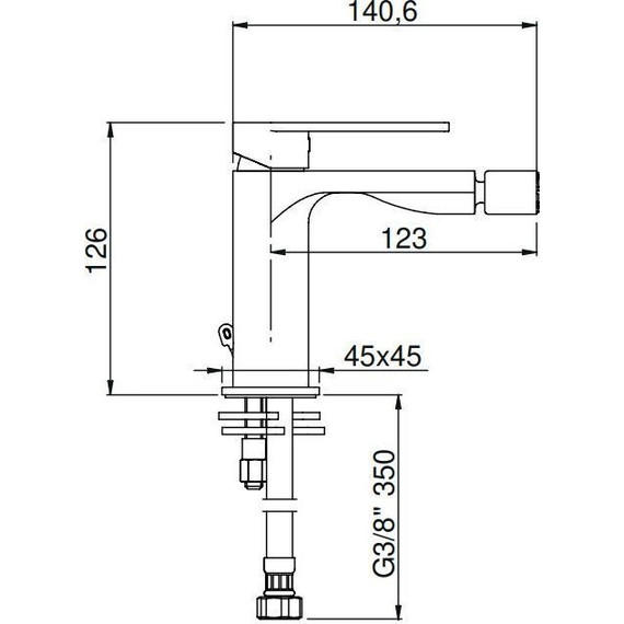 Смеситель для биде AQG Alpha 01ALP200NG, черный матовый - фото 2
