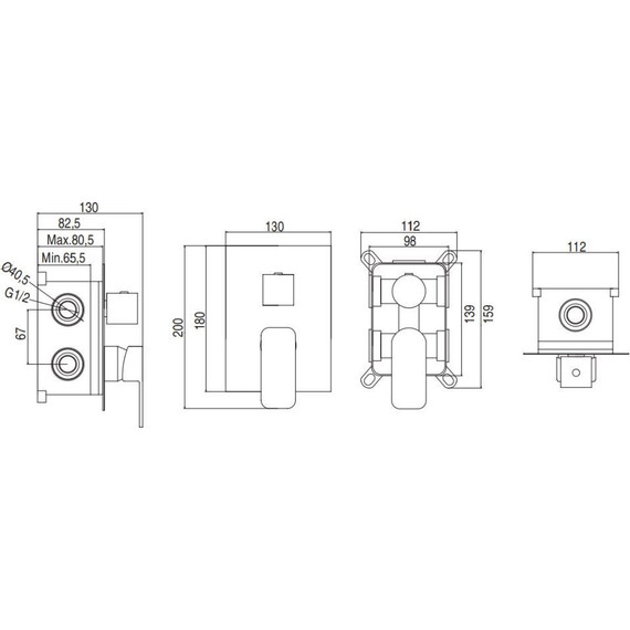 Смеситель для ванны AQG Alpha 01ALP351CR - фото 2