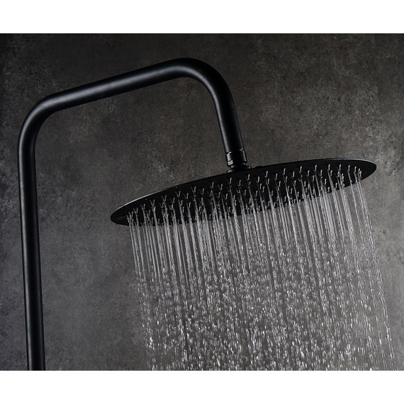 Верхний душ AQG Atlas 250x250 мм 11ATL0525R25, черный матовый - фото 2