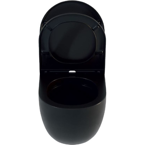 Унитаз подвесной безободковый Sole Pandora 2 black с крышкой микролифт, Цвет производителя: чёрный - фото 4