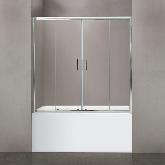 Шторка для ванны BelBagno 170 см UNO-VF-2-170/145-C-Cr, хром/прозрачное - фото 