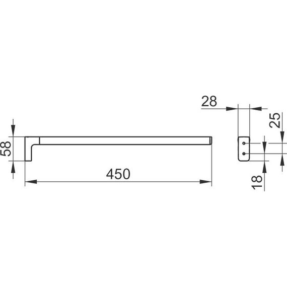 Полотенцедержатель Keuco Moll 45 см 12720010000 - фото 3