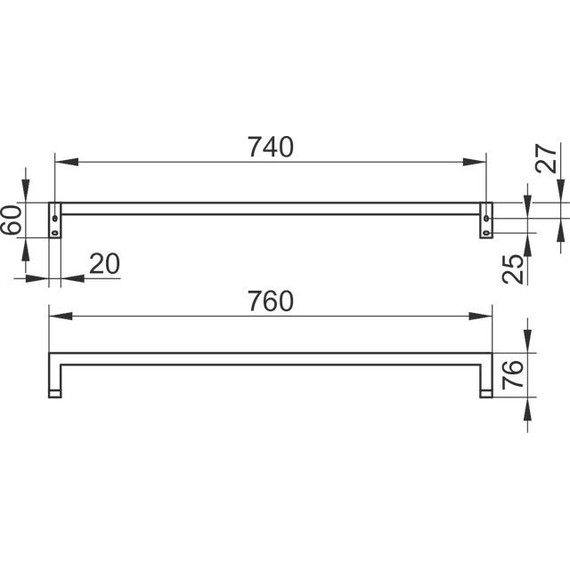 Полотенцедержатель Keuco Edition 90 76 см 19101010800 - фото 9