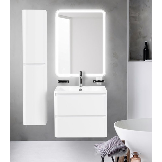 Тумба подвесная с раковиной BelBagno ALBANO-700-2C-SO-BL 70 см, Bianco Lucido, Цвет фасада: Bianco Lucido - фото 2