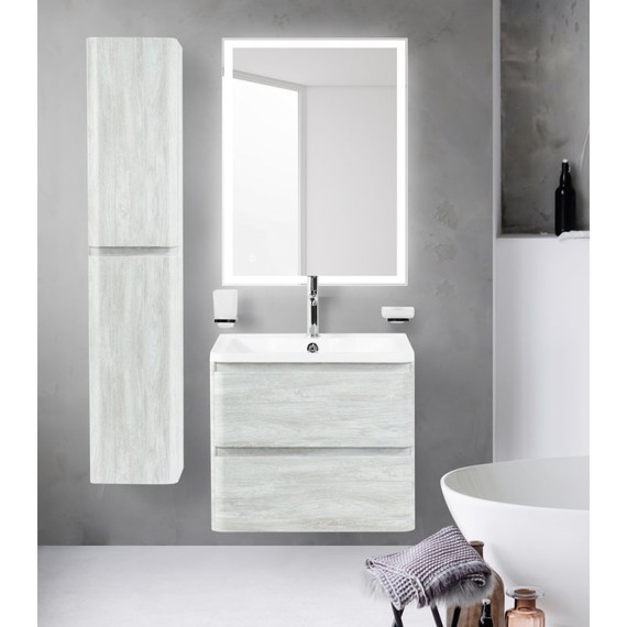 Тумба подвесная с раковиной BelBagno ALBANO-700-2C-SO-RVB 70 см, Rovere Vintage Bianco, Цвет фасада: Rovere Vintage Bianco - фото 2