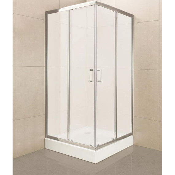 Душевое ограждение BelBagno 95x95 см UNO-A-2-95-M-Cr, хром/матовое - фото 