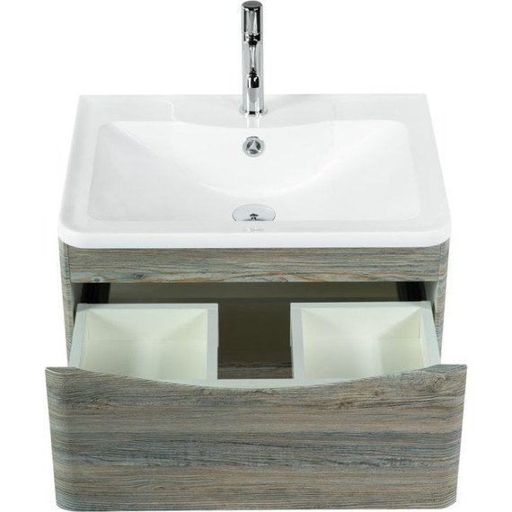 Тумба подвесная с раковиной BelBagno ACQUA-700-2C-SO-PS 70 см, Pino Scania, Цвет фасада: Pino Scania - фото 4