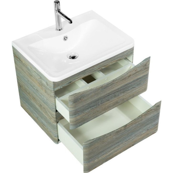 Тумба подвесная с раковиной BelBagno ACQUA-700-2C-SO-PS 70 см, Pino Scania, Цвет фасада: Pino Scania - фото 3