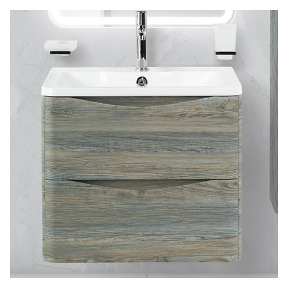 Тумба подвесная с раковиной BelBagno ACQUA-700-2C-SO-PS 70 см, Pino Scania, Цвет фасада: Pino Scania - фото 